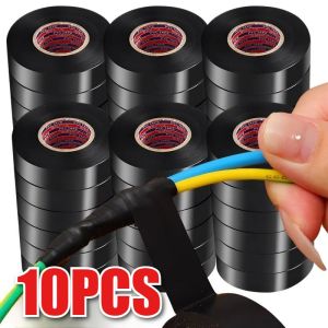 6M Black PVC Electrical Insulation Tape Heat-resistant Self-adhesive Electrical Wiring Harnessing Wrap Waterproof Cable Organizer