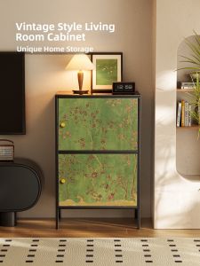 MR ART | Vintage Style Metal Multi-Functional Chest of Drawers