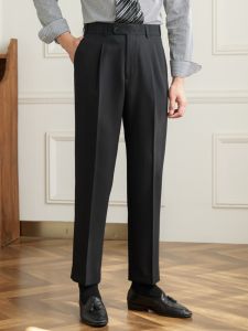 Vintage Easy Care Waistband Business Casual Mens Pants