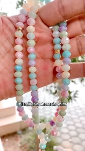 TASBIH KRISTAL 99 LAFADZ ALLAH GRADASI/TASBIH BUTIR 99/MUTIARA TASBIH/PERLENGKAPAN SHALAT/SOUVENIR OLEH OLEH HAJI DAN UMROH