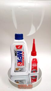 Paket Oli Motor Matic AHM MPX2 Plus Oli Gardan Honda AHM / Paket Oli MPX 2 & Oli Gardan AHM Matic