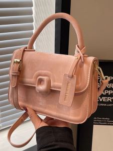 Fashionable Chic Womens Crossbody Bag Handbag Stylish Small Square Bag Korean Style Single Shoulder Bag PU Leather Handbag