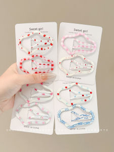 Childrens Polka Dot Cloud Hair Clips Candy Colored Cute Forehead Clip Girls Hair Accessories Side Hairpin Fashionable Hair Decorations