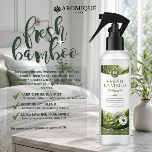 Aromique Fresh Bamboo Linen Spray Hotel Room Freshener & Fabric Mist Odor Neutralizer 100/250/1000ml