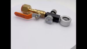 Soda Water CO2 Refill Adapter for Sodastream Quick Connect Cylinder DUO Art Terra ChargingBall Valve 250Bar 2kPsi Gauge