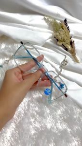 KACA MATA ANTI RADIASI WANITA PRIA SUNGLASSES LENSA SQUARE REPLACEABLE PL-AR012