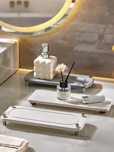 Khay Đựng Nước Hoa Bằng Đất Ngô Khay Đựng Đồ Trang Trí Phòng Tắm Khay Đựng Đồ Bằng Đá Quý Chống Thấm Nước Đồ Dùng Vệ Sinh Cá Nhân