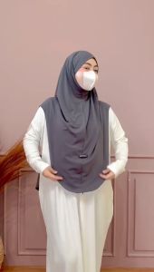 Khimar Dagu French Khimar Instan Tanpa cadar Bahan Jersey Premium Hagia By Khadijah Kerudung
