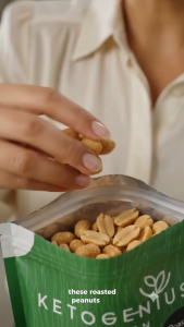 Ketogenius Kitchen Roasted Peanuts (Unsalted) 500g Kacang Tanah Panggang Tanpa Garam - Slow Roasted Healthy Snack Natural