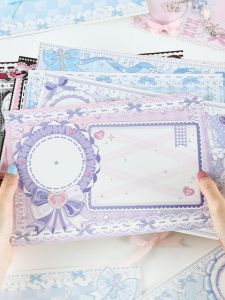 Blue Purple Finished DIY Pain Pack Binding Board Material Background Card Valley Beauty Lazy Persons Binding Board