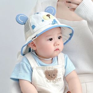 Summer Baby Spring Thin Sun Hat Super Cute Bear Bucket Hat Baby Travel Sun-Proof Hat