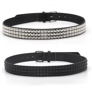 Fashion Rivet Belt Men Womens Studded Belt Punk Rock with Pin Buckle