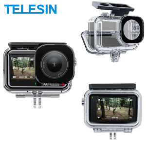 TELESIN | TELESIN 45M Waterproof Case For DJI OSMO Action 3 4 5pro Underwater Diving Housing Cover Action Camera Accessories