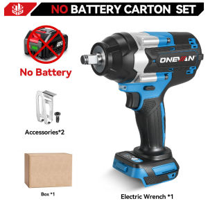 Onevan | ONEVAN 1800N.M High Torque Brushless Electric Impact Wrench Cordless Screwdrivers Drill Power Tool For Makita 18V Battery Pin