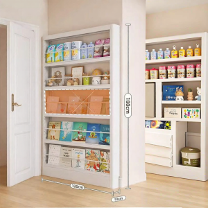 DIBIOU | Overdoor Slim Metal Bookshelf For Children Wall Storage Gap Shelf