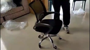Ergonomic Mesh Office Chair Height Adjustable Swivel Chair Chrome Leg Study Chair