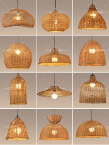 SANGEJIANGREN | Vintage Rattan Pendant Light