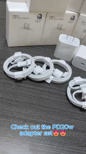 LP: PD20W Charger USB-C with 1` M cable for TYPE-C AND IOS  TO 6G 7G 8G  11 12 13 14 15 Pro Max Mini