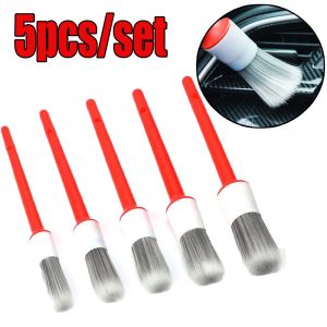 5 cái/bộ xe mài dây bàn chải làm sạch làm sạch sâu Bảng điều khiển lông cứng khe thoát khí bánh xe chi tiết công cụ vệ sinh tự động bàn chải
