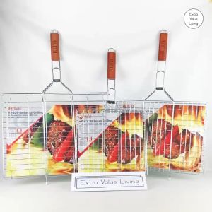 RUBY Panggangan Jepit Ikan Ayam Stainless Size S M L