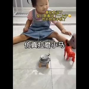 Đồ Chơi Ngựa Kéo Dây Quay Cối Xay Nghiền Đồ – Ngựa Nhựa Chạy Vòng Tròn Mới Nhất 2025