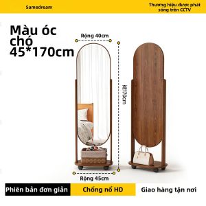 SAMEDREAM | Gương Soi Toàn Thân Có Thể Xoay Với Giá Treo Áo