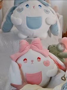 NTL B065 Balmut Bunny Cute Telinga Panjang / Boneka Bantal Selimut 3in1