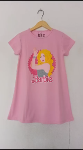 Dress Anak Perempuan D&C Hello Cat Friends Cream / Barbieee Pink / MN Tas Navy / Cat Kacamata Fanta Usia 1-10 tahun / Baju Anak Cewek / Daster Anak Cewek