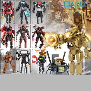 Leiao UT【🔥TOP SALE🔥】✨Upgrade Moc Skibidi Toilet Titan King Monitor Model Building Blocks Mainan Edukasi Titan TV Man/Titan cameraman/Titan
