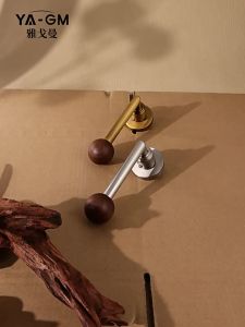 YAGEMAN | Quiet Walnut Ball Bedroom Door Lock