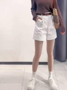 MANMI | Youthful Stylish White Wide Leg Shorts