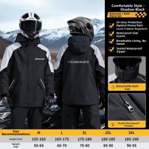 QUANYAN | Rain Protection Motorcycle Suit Set Waterproof Dedicated for Riding and Delivery Riders Split Design