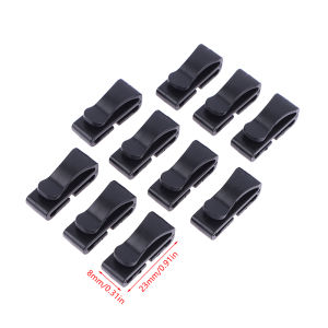 EELHOE | 10Pcs/Pack Quick Slip Keeper Buckle End Clip Slider Black For Camping Hiking Backpack Adjusting Strap Webbing 20-51mm
