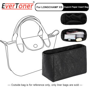 EverToner DuPont Paper Liner for Longchamp XS Bag Dumplings Mini Insert Bag with Multi-Pocket Storage Finishing Cosmetic Bag