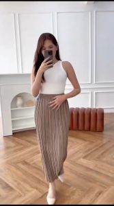 Wednesday APPAREL - Rok Wanita Korean Style | Rok Plisket Premium Highwaist High Quality Nina Skirt Long Korean Style
