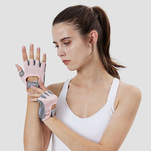 1 Pair Soft Half Fingers Sports Fitness Gloves Non-slip And Durable Suitable For Weightlifting Strength Training Fitness