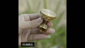 ADJUSTABLE 5 HOLE BRASS SPRAYER NOZZLE ATOMIZING SPRAY FITTING HOSE FITTING