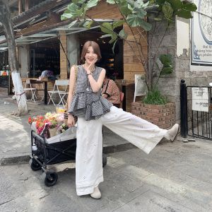imimtuan | Quần Culottes Voan Hoa Rộng Thùng