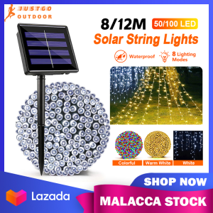 Solar String Light 8/12M 50/100LED Outdoor Garden Waterproof Fairy Lamp Garland For Christmas Party Street Courtyard Decoration