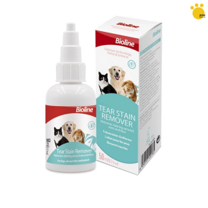 Bioline Tearstain Dog Puppy Coat stain remover - gently removes these stubborn stains on coats
