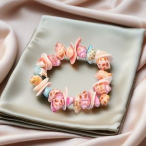 Bộ Vòng Cổ Vòng Tay Vỏ Sò Mới Cho Trẻ Em Ngọc Trai Giả Ngọc Trai Người Mermaid Hạt Trang Sức Cho Bé Gái Trẻ Em