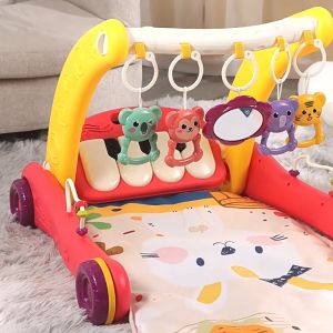 2 in 1 baby piano gymnastic rack baby walker Music playmat for infant newborn gift Activity gym mat. Gift set full month. .