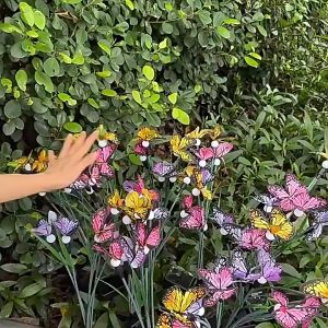 【Vinnatsu】6/8/10LED Lampu Kupu-kupu Buatan Lampu Luar Tahan Air Lampu Ayun Lampu Taman Pencahayaan Suasana Taman