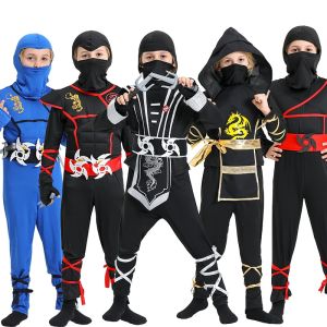 Children Ninja Assassin Costume Cosplay Avenger Japanese Warrior United Nation Halloween Fancy Dress Suit Boys and Girls