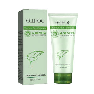 EELHOE Aloe Vera Exfoliating Gel Facial Exfoliating Scrub Cleanses Whitening Acne Blackhead Treatment Shrink Pores Skin Care Acne Anti Aging Wrinkle Collagen Whitening Facial Cream Brighten Skin Care Acne Anti Aging Wrinkle Collagen Whitening Facial Cream