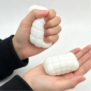Milk White Square soft pillow DIY Creative Stress Relief Toy Squeeze Pinch Toy Fun Anti-stress Sensory kids Toy simulation gifts