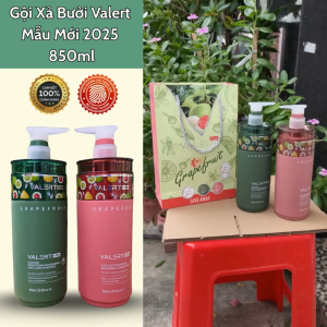 Dầu Gội Xả Bưởi Grapefruit Valert 850ML [ Chính Hãng ] Giảm Rụng Tóc Kích Mọc Tóc Phục Hồi Hư Tổn.