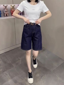 Plus Size High Waist Denim Shorts Thin Summer Pants