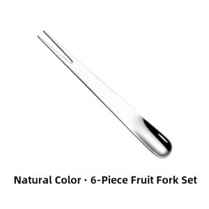 Dual Use Fruit Fork And Dessert Spoon Stainless Steel 304 Mini Mooncake Spoon Ice Cream Stirring Spoon Dessert Servingware