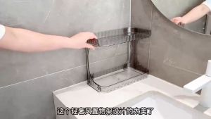 Bathroom Sink Tabletop Storage Rack Washstand Cosmetics Toiletries Floor Mounted Large Capacity Double Layer Organizing Rack